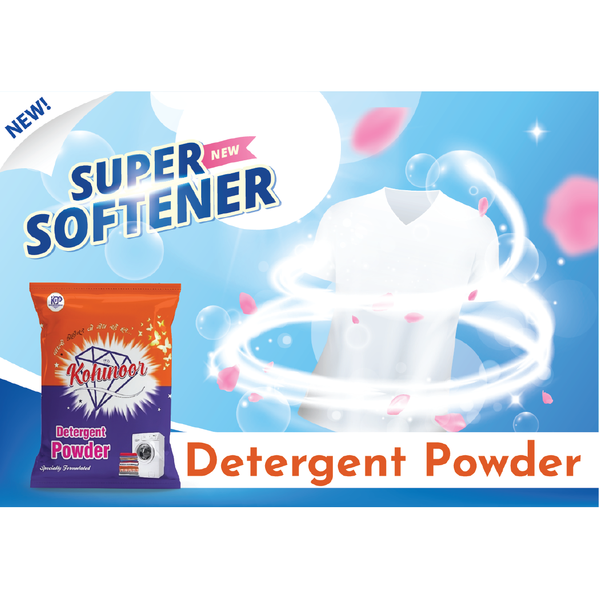 Detergent Powder 3kg  X  5 Pouch